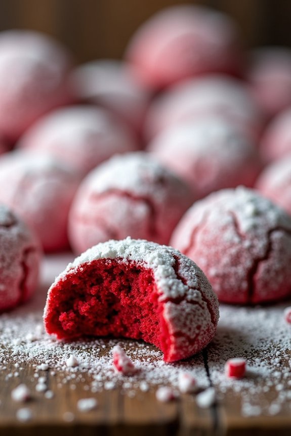 festive red velvet cookies