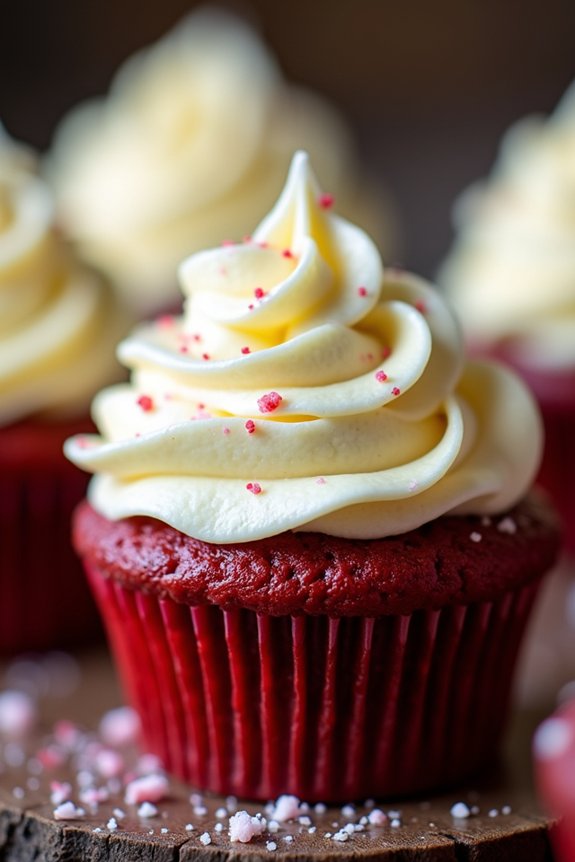 festive red velvet cupcakes
