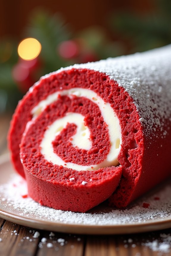 festive red velvet dessert