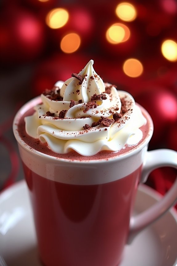 festive red velvet hot chocolate