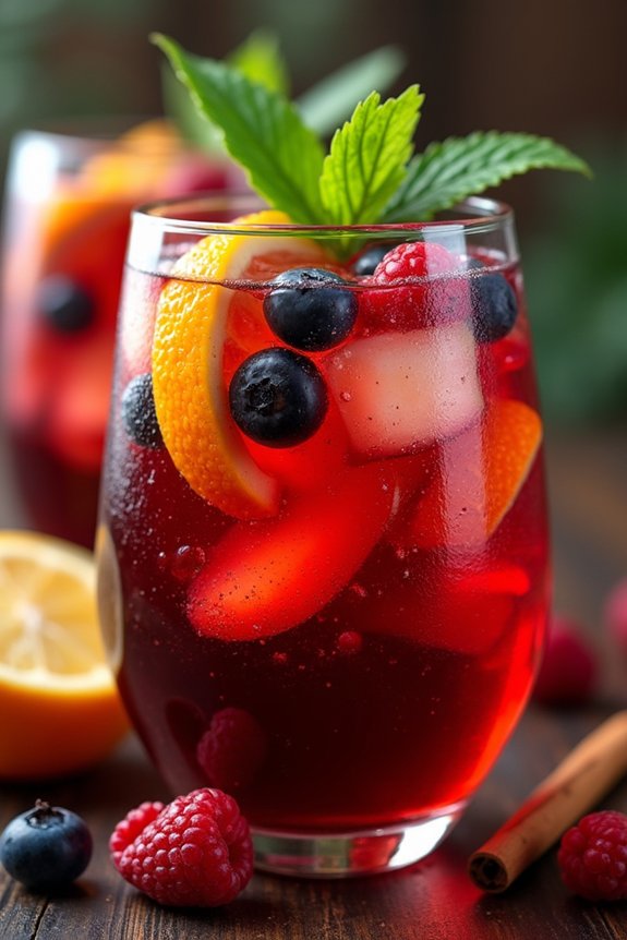 festive red wine punch