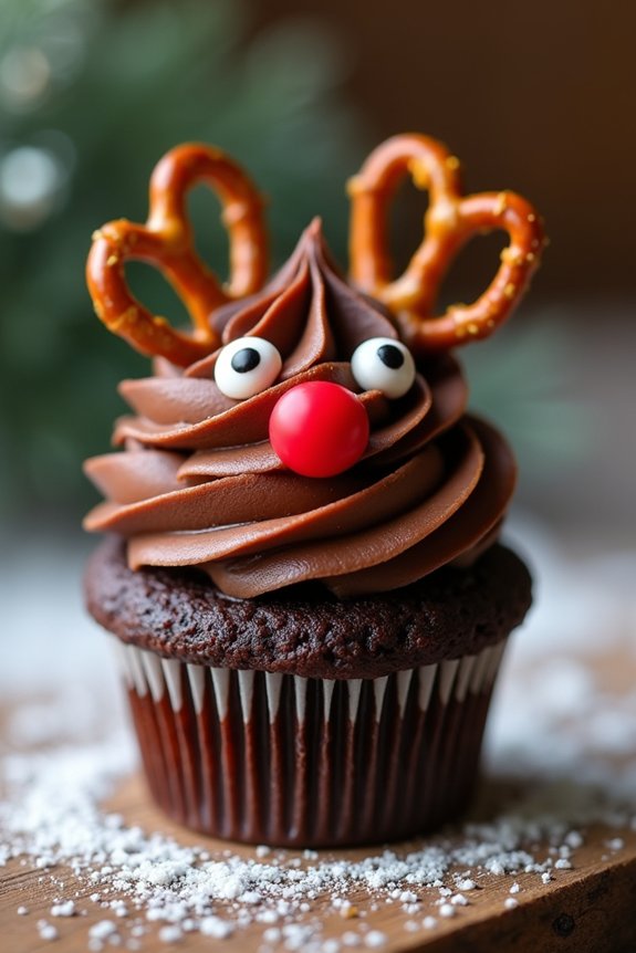 festive reindeer cupcake recipe