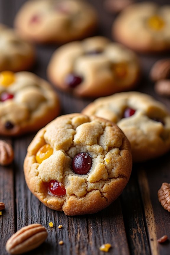 festive small fruitcake cookies