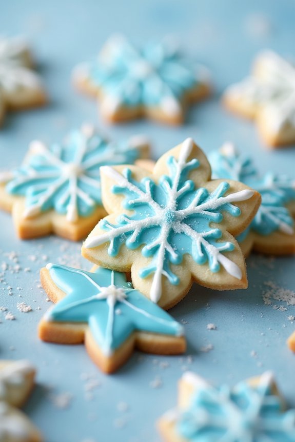 festive snowflake sugar cookies