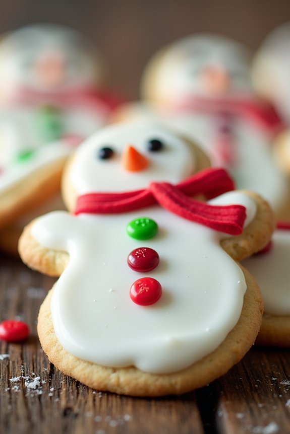 festive snowman cookie decorating