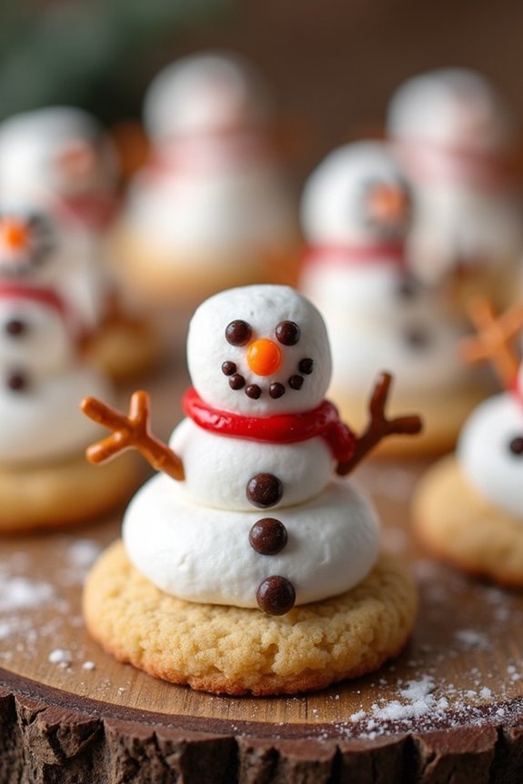 festive snowman cookie treats