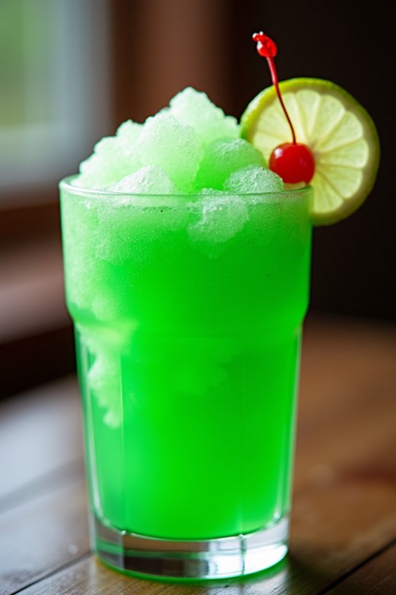 festive sour apple slush