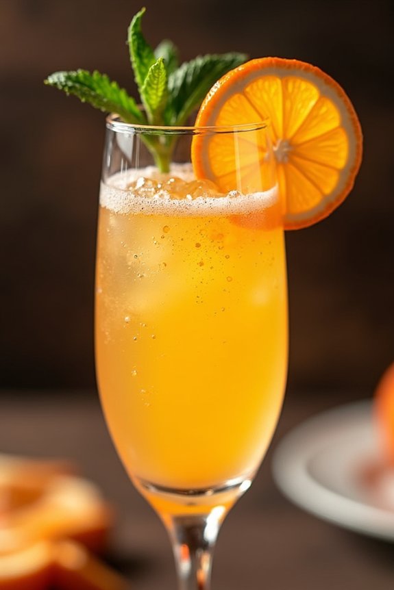 festive sparkling clementine cocktail