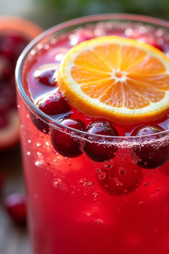 festive sparkling fruit punch
