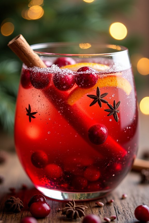 festive sparkling winter punch