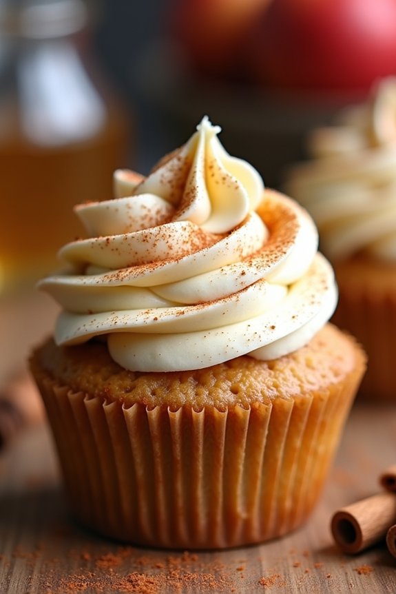 festive spiced apple cupcakes