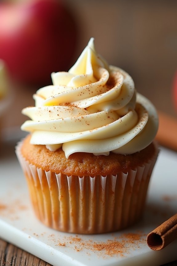 festive spiced apple cupcakes