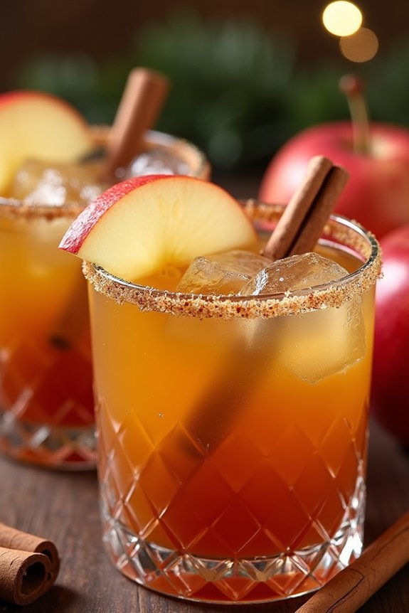 festive spiced apple margarita