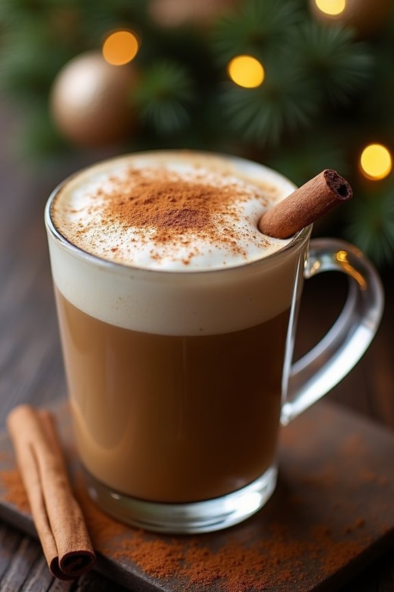 festive spiced cinnamon cappuccino