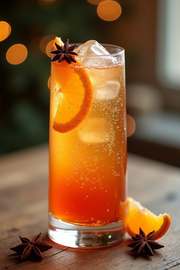 festive spiced clementine cocktail