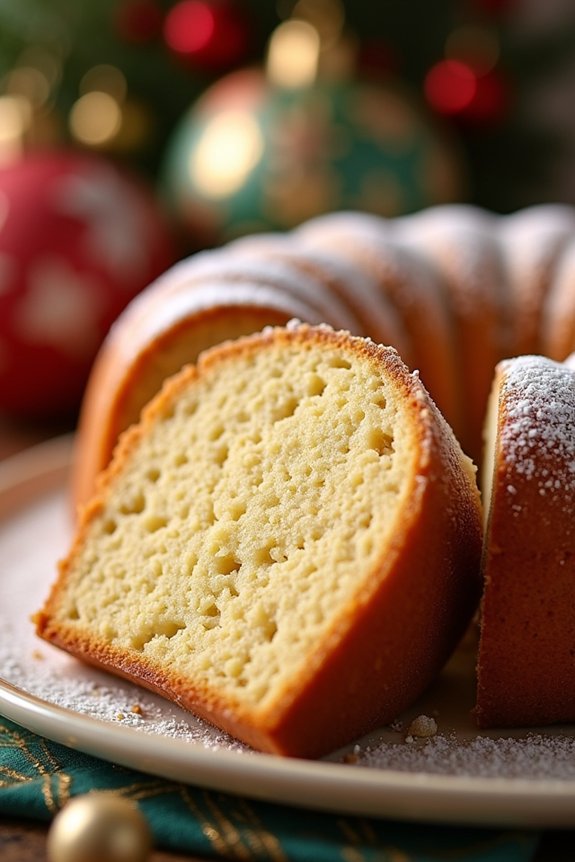 festive spiced eggnog cake