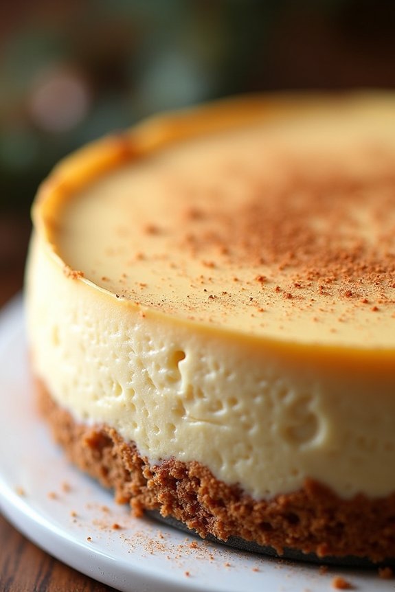 festive spiced eggnog cheesecake recipe