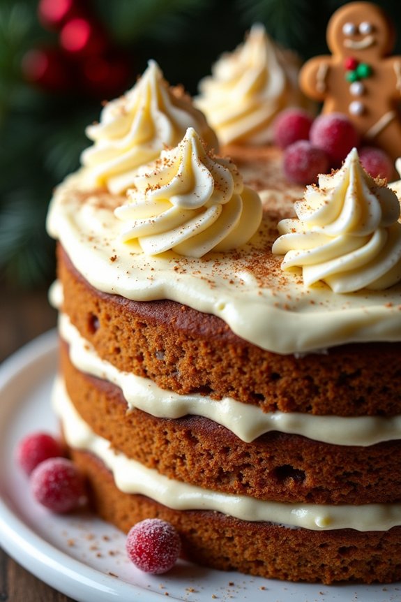 festive spiced gingerbread cake