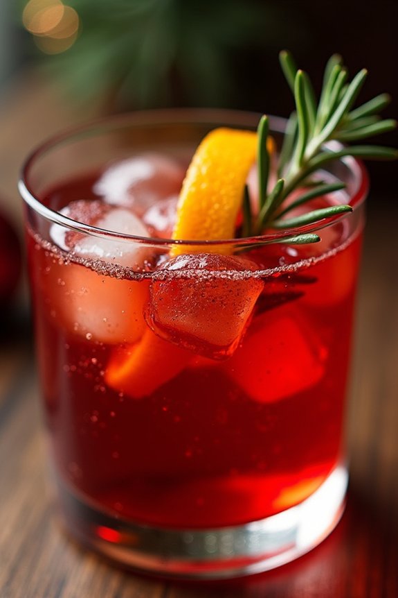 festive spiced negroni cocktail