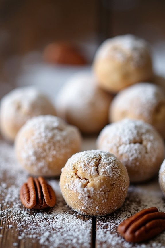 festive spiced snowball cookies