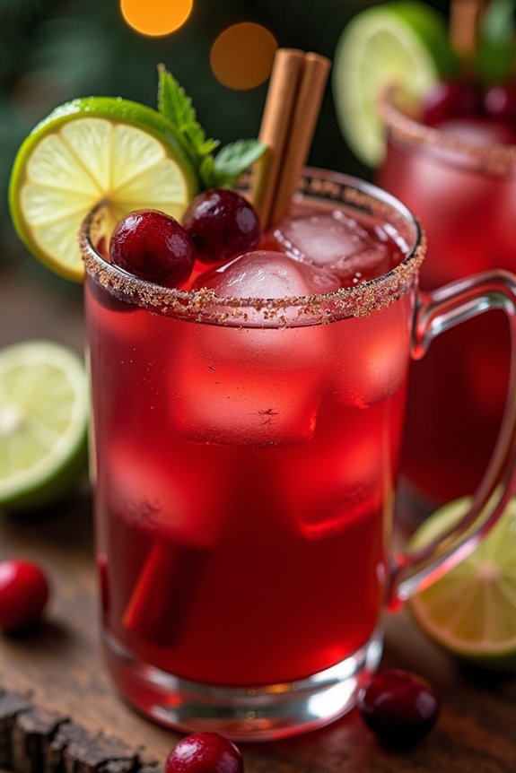 festive spiced vodka cocktail