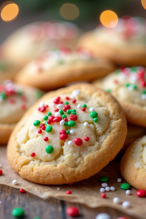 festive sprinkle confetti cookies