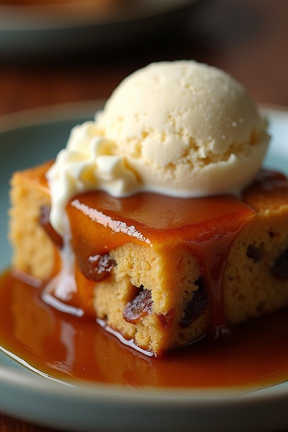 festive sticky toffee dessert