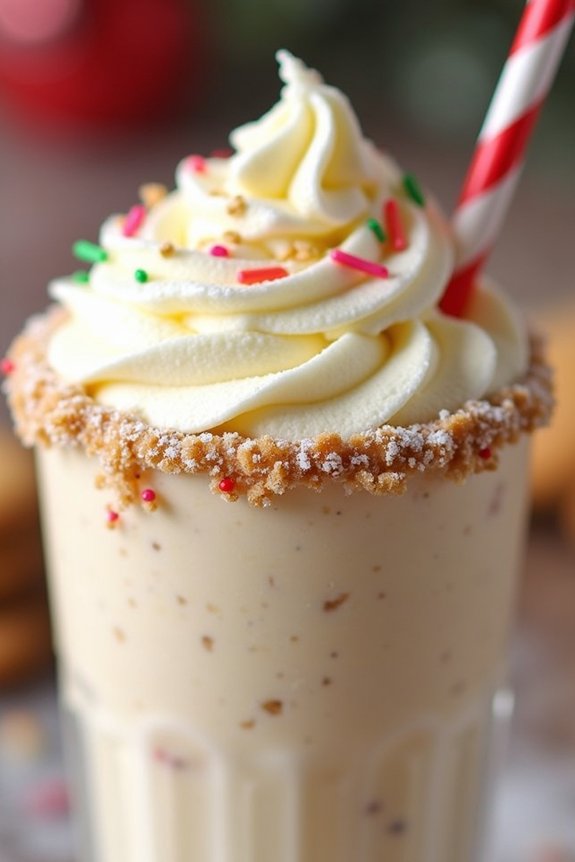 festive sugar cookie milkshake