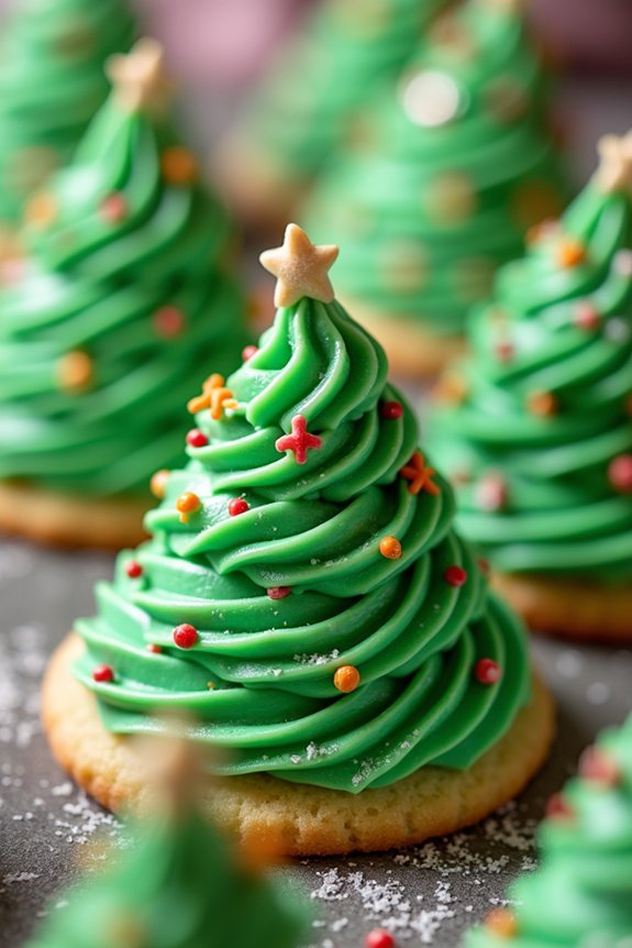 festive sugar cookie trees