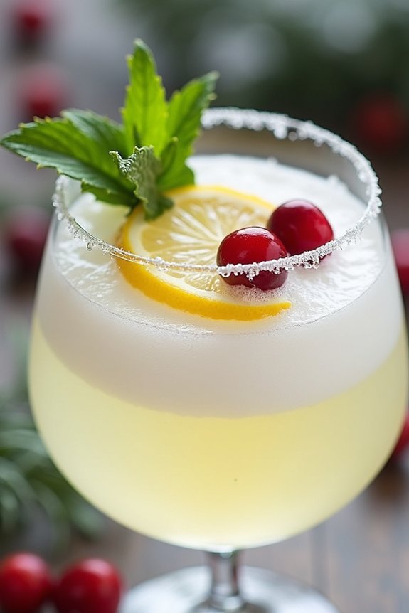 festive tequila sour cocktail
