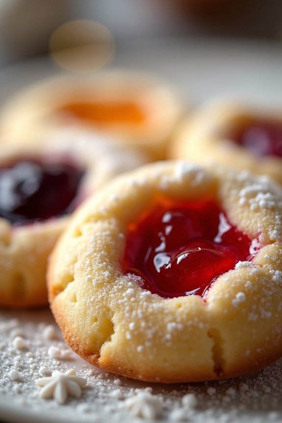 festive thumbprint cookie recipe