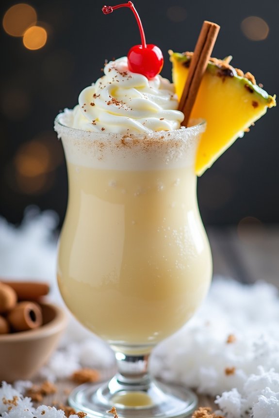 festive tropical holiday cocktail