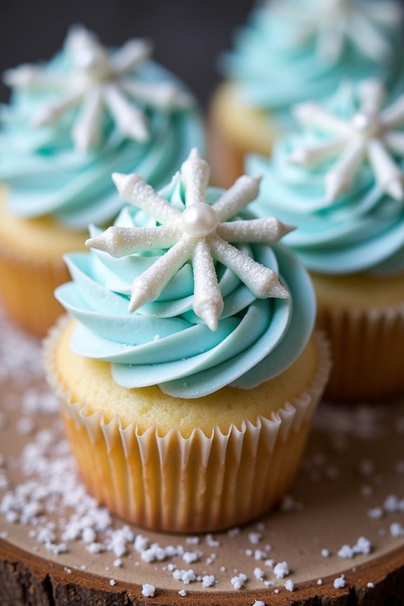 festive vanilla almond cupcakes