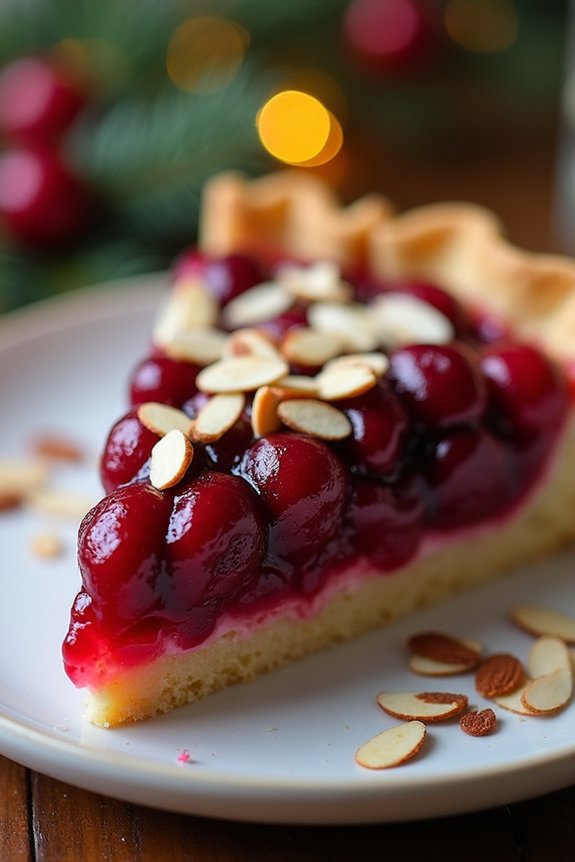 festive vegan cranberry tart