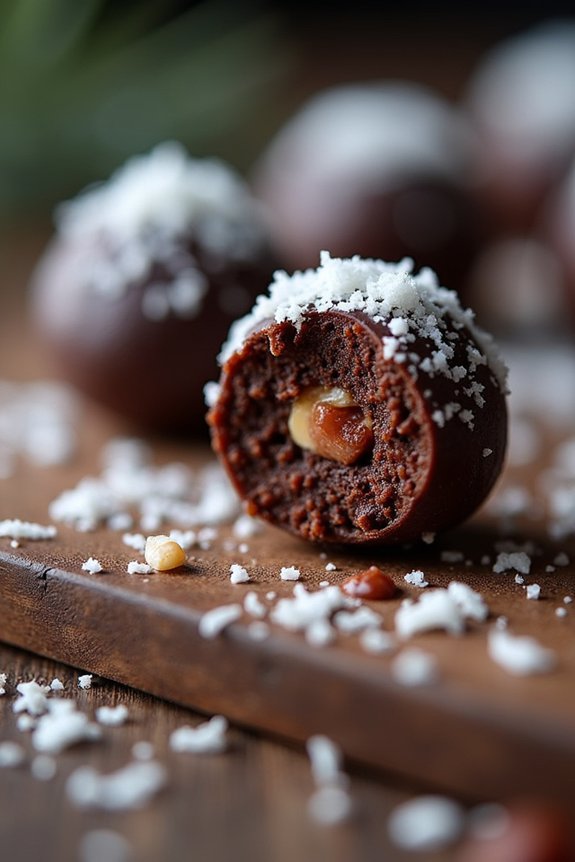 festive vegan rum balls
