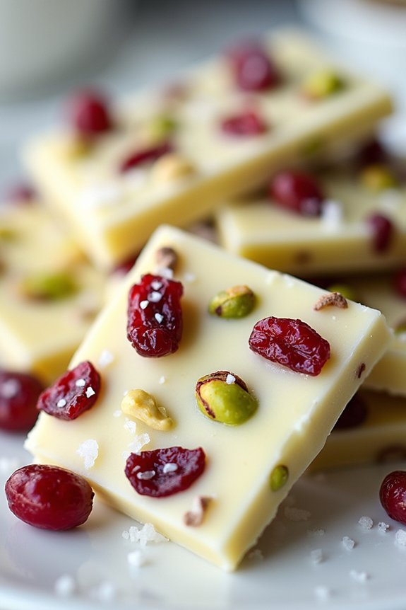 festive white chocolate bark