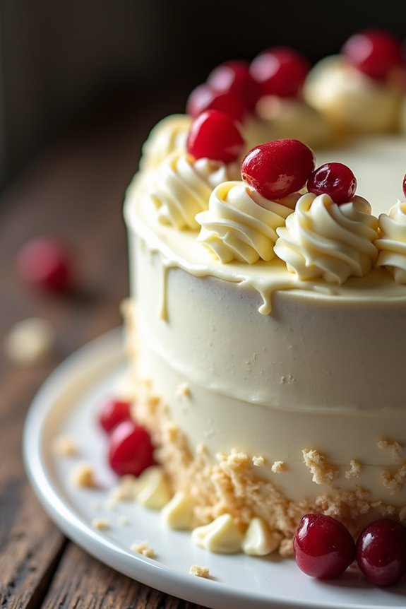 festive white chocolate cake
