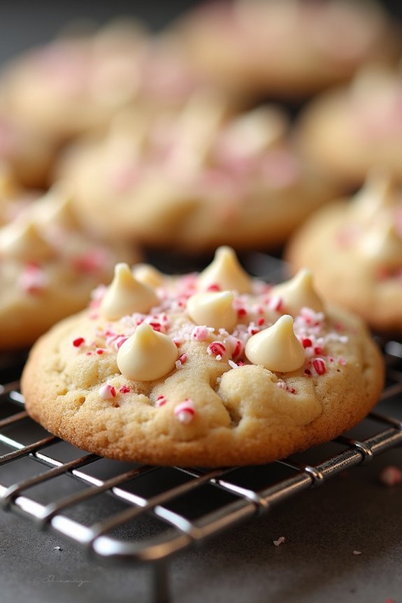 festive white chocolate cookies