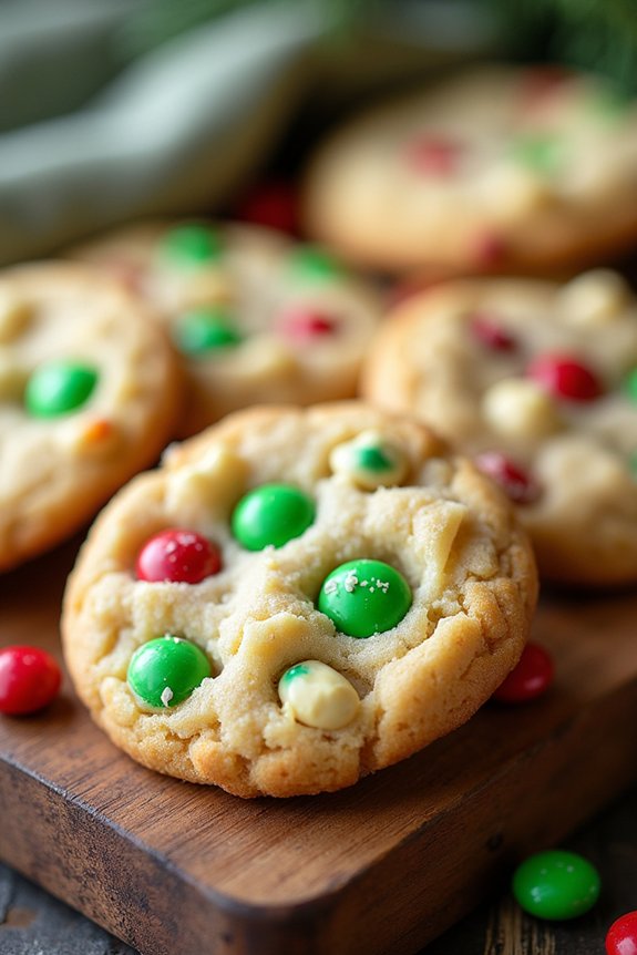 festive white chocolate cookies