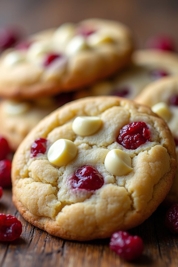 festive white chocolate cookies