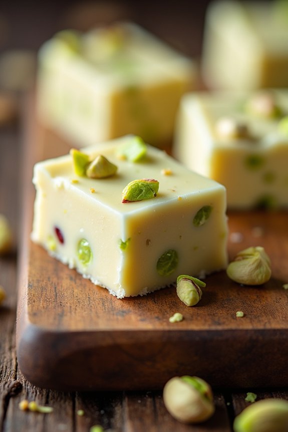 festive white chocolate fudge