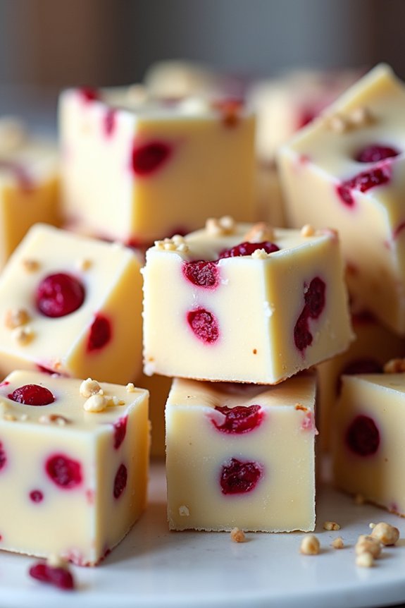 festive white chocolate fudge
