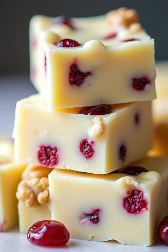 festive white chocolate fudge