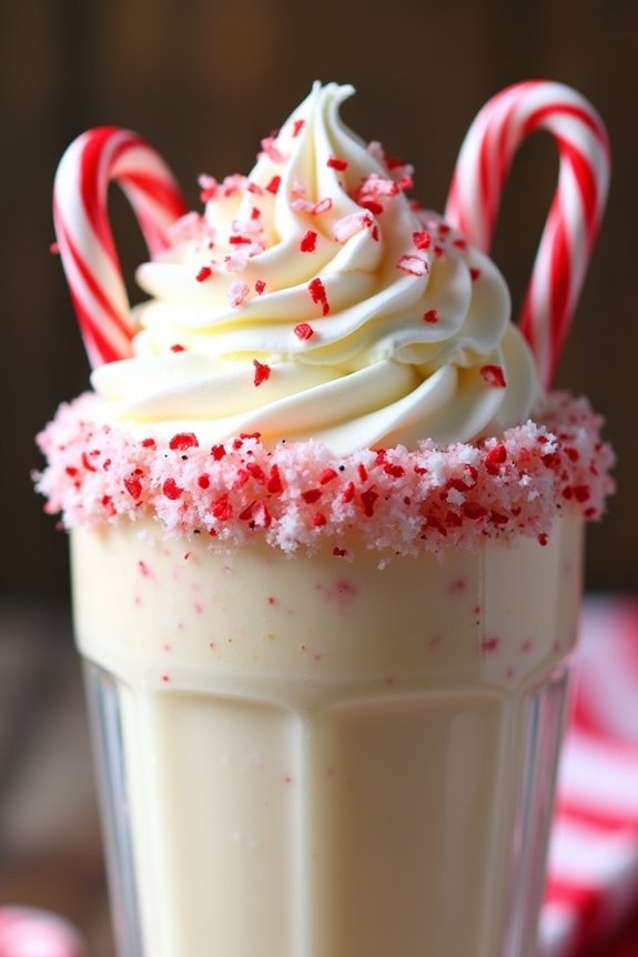 festive white chocolate shake