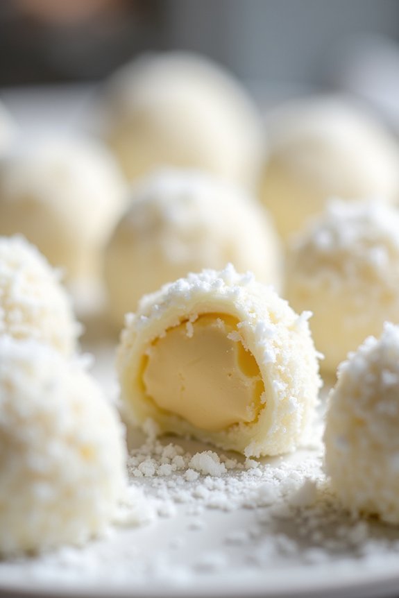 festive white chocolate truffles