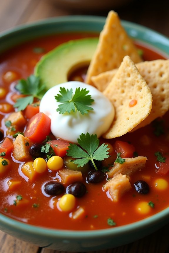 flavorful southwestern chicken soup