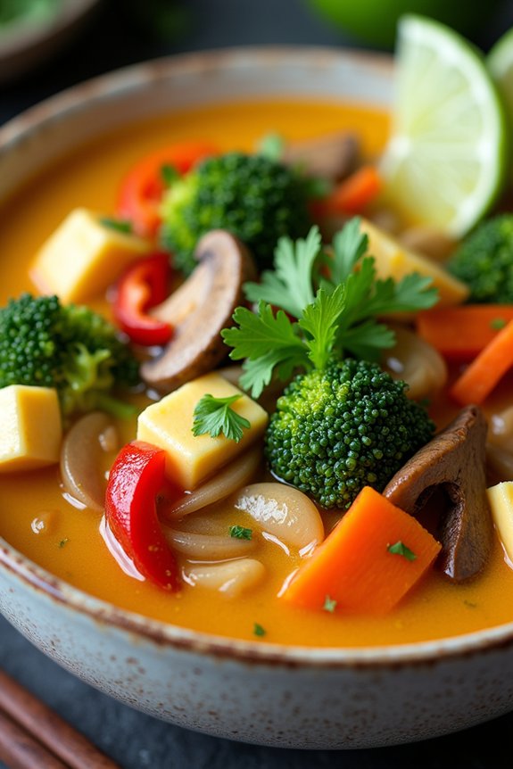 flavorful thai coconut soup