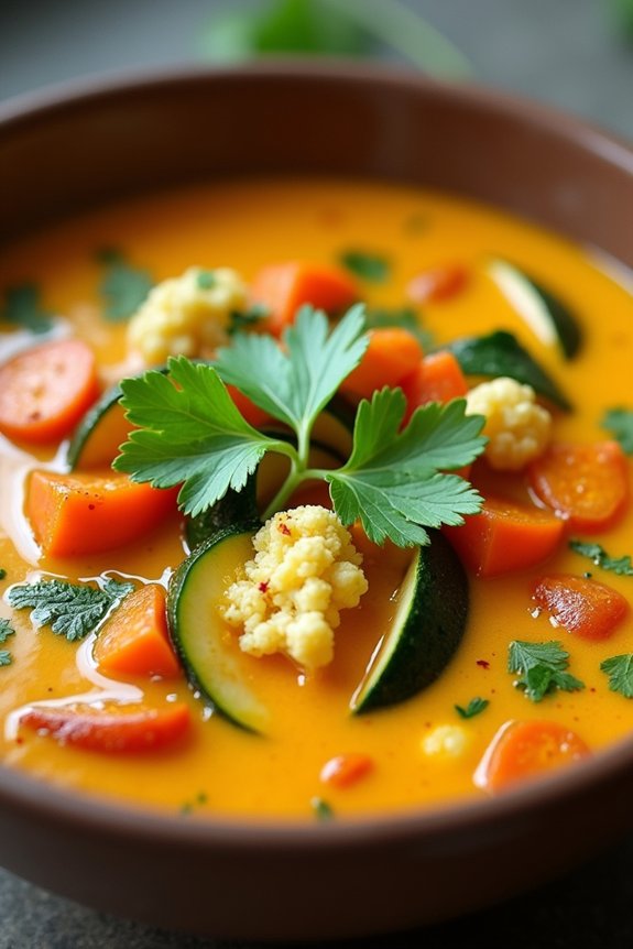 fragrant vegetable curry soup