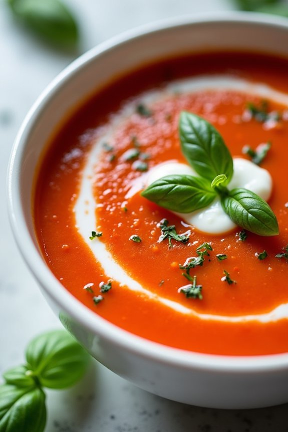fresh tomato basil soup