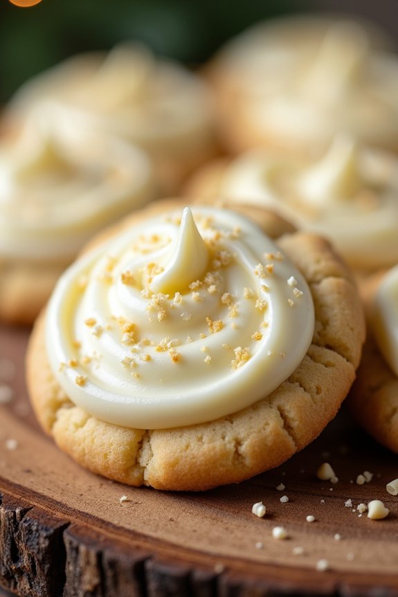 frosted white chocolate cookies